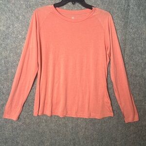 Free Fly Women Size Medium Coral Long Sleeve Comfort bamboo blend Top